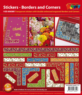 GS656580 Scrapbook stickers Floral Borders and Corners