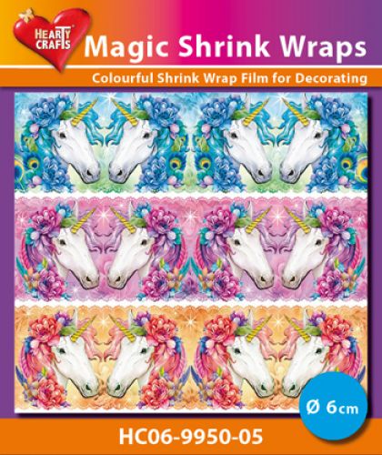 HC06-9950-05 Magic Shrink Wraps, Unicorns ( 6 cm)