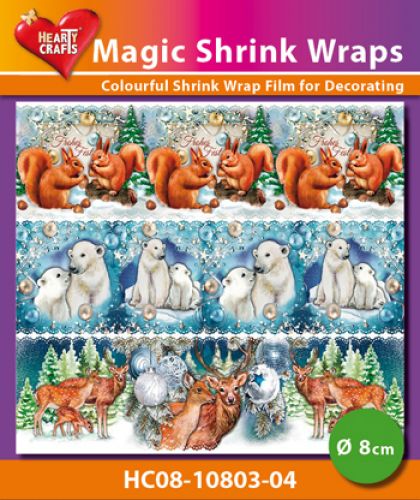 HC08-10803-04 Magic Shrink Wraps, Animals ( 8 cm)