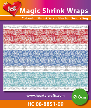 HC08-8851-09 Magic Shrink Wraps, Snow Crystals (1) (⌀ 8 cm)