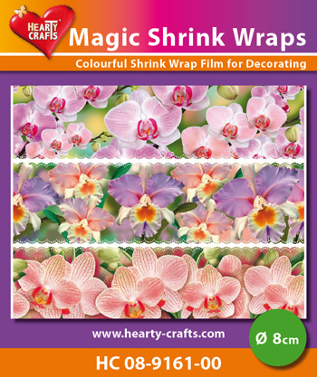 HC08-9161-00 Magic Shrink Wraps, Orchids (⌀ 8 cm)