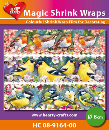 HC08-9164-00 Magic Shrink Wraps, Birds Branch (⌀ 8 cm)