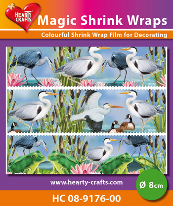 HC08-9176-00 Magic Shrink Wraps, Herons (⌀ 8 cm)