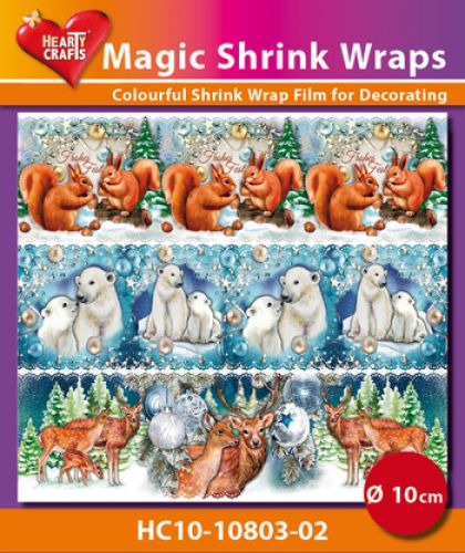 HC10-10803-02 Magic Shrink Wraps, Animals ( 10 cm)