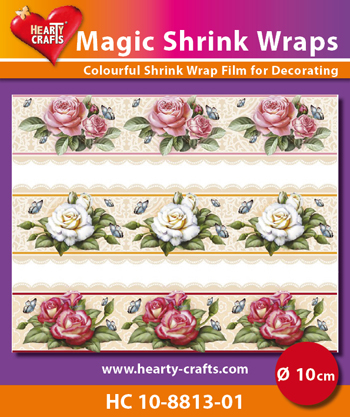 HC10-8813-01 Magic Shrink Wraps, Roses (⌀ 10 cm)