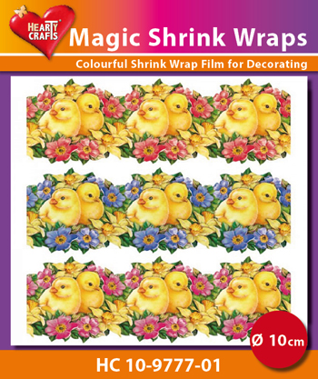 HC10-9777-01 Magic Shrink Wraps, Easter Chicks (⌀ 10 cm)