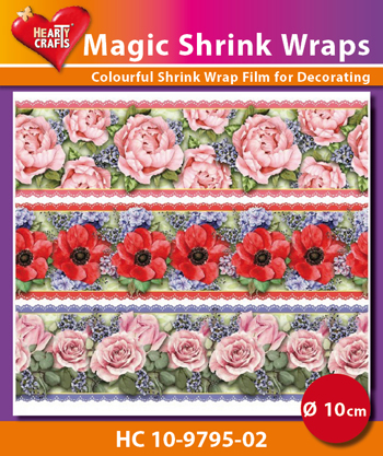 HC10-9795-02 Magic Shrink Wraps, Flowers (⌀ 10 cm)