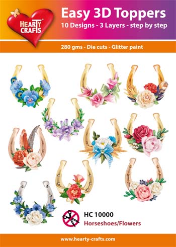 HC10000 Easy 3D-Toppers Horseshoes / Flowers