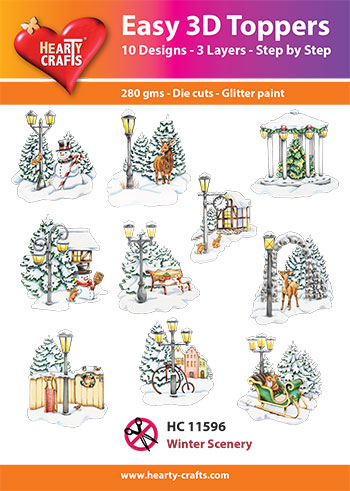 HC11596 Easy 3D-Toppers Winter Scenery