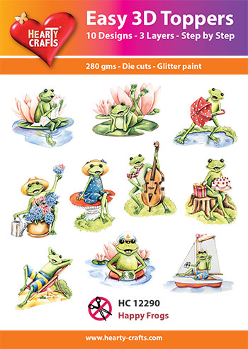HC12290 Easy 3D-Toppers Happy Frogs