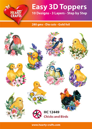 HC12449 Easy 3D-Toppers Chicks and Birds