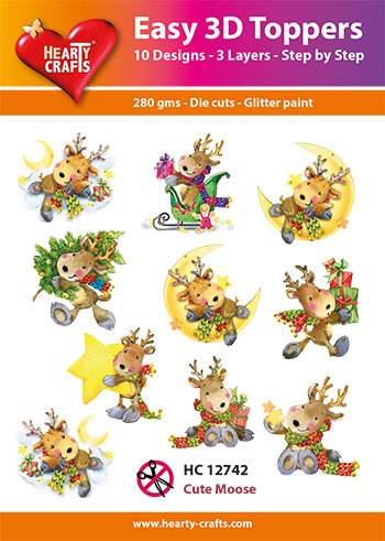 HC12742 Easy 3D-Toppers Cute Moose