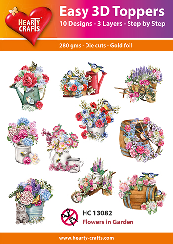 HC13082 Easy 3D-Toppers Flowers in Garden