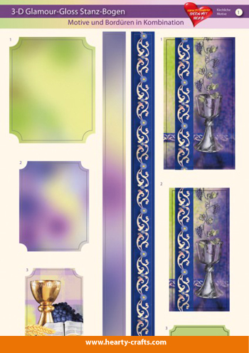 HC650501 3D-Glossy Die-cut sheets - Church related design