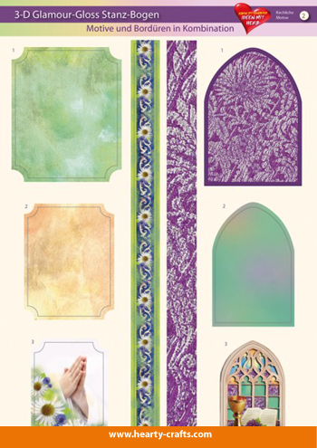 HC650502 3D-Glossy Die-cut sheets - Church related design