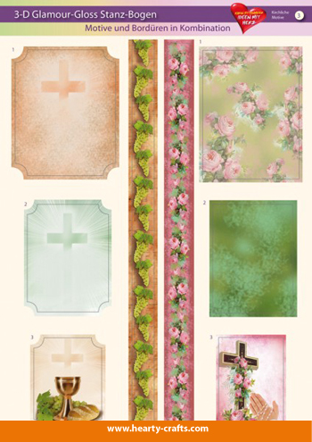 HC650503 3D-Glossy Die-cut sheets - Church related design