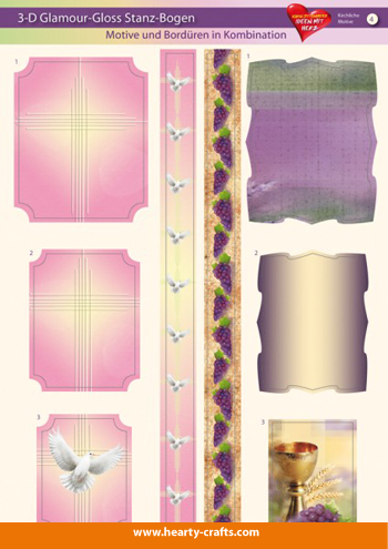 HC650504 3D-Glossy Die-cut sheets - Church related design