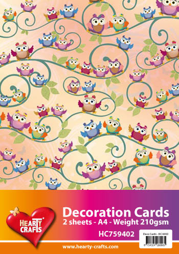 HC759402 Decoration Cards owls