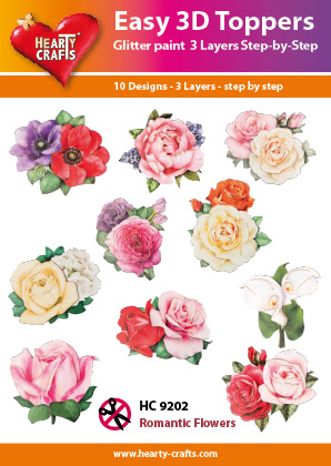 HC9202 Easy 3D-Toppers Romantic Flowers
