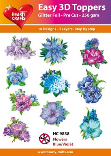 HC9838 Easy 3D - Flowers, Blue/Violet