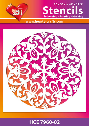 HCE7960-02 Hearty Crafts Stencil mandala circle 1