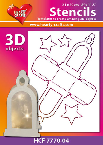 HCF7770-04 Hearty Crafts DESIGN Stencil 3D lantern