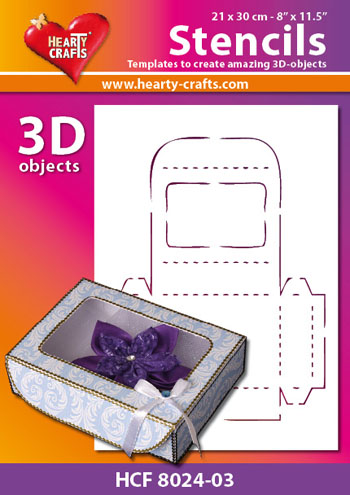 HCF8024-03 Hearty Crafts DESIGN Stencil 3D jewelry Box