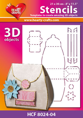 HCF8024-04 Hearty Crafts DESIGN Stencil 3D 