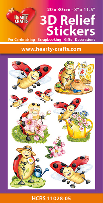 HCRS11028-05 3D Relief Stickers A4 - Ladybug