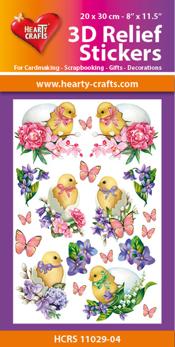 HCRS11029-04 3D Relief Stickers A4 - Easter