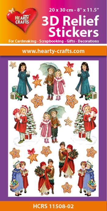 HCRS11508-02 3D Relief Stickers A4 - Christmas
