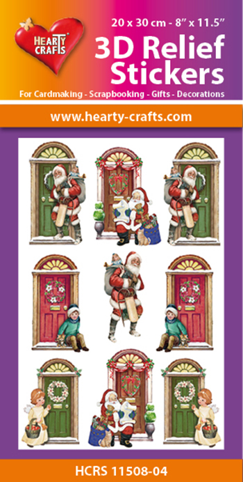 HCRS11508-04 3D Relief Stickers A4 - Christmas Doors

