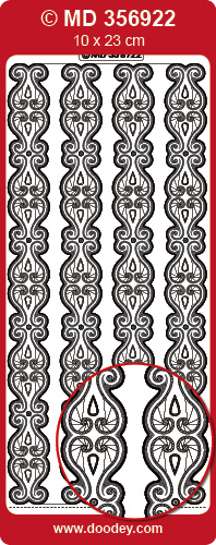 MD356922 Double embossed Borders Ornament