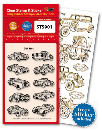ST5901 Clear Stamps Old-Timers/ Cars