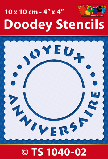 TS1040-02 Doodey Stencil , 10x10 cm