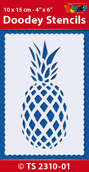 TS2310-01 Doodey Stencil , 10x15 cm Pineapple