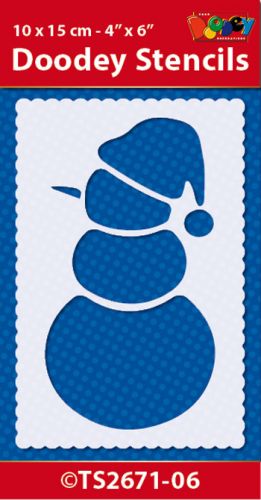TS2671-06 Doodey Stencil , 10x15 cm Snowman