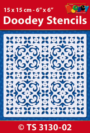 TS3130-02 Doodey Stencil , 15x15 cm