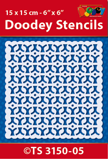 TS3150-05 Doodey Stencil , 15x15 cm Background pattern
