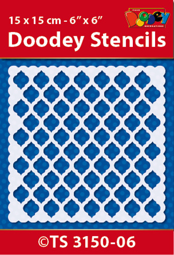TS3150-06 Doodey Stencil , 15x15 cm Background pattern