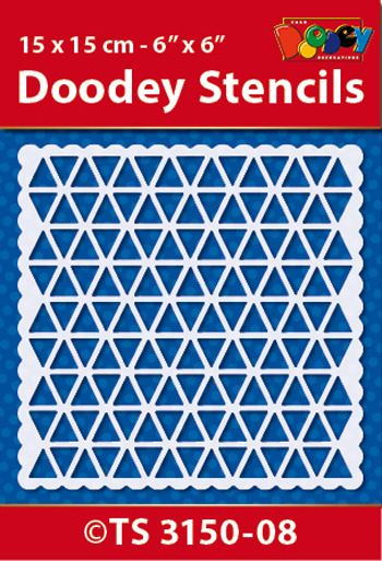 TS3150-08 Doodey Stencil , 15x15 cm Background pattern
