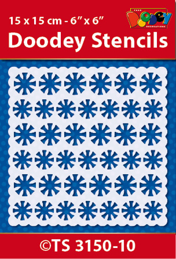 TS3150-10 Doodey Stencil , 15x15 cm Background pattern