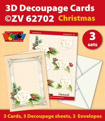 ZV62702 3D Decoupage Cards - Christmas