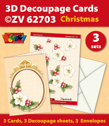 ZV62703 3D Decoupage Cards - Christmas