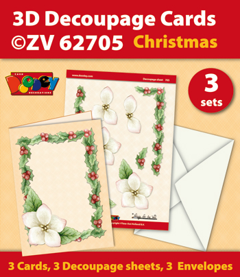 ZV62705 3D Decoupage Cards - Christmas