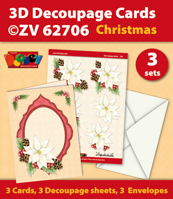 ZV62706 3D Decoupage Cards - Christmas