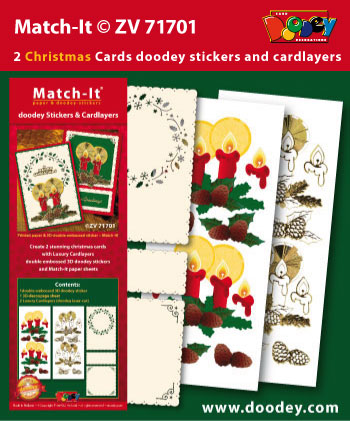 ZV71701 Set Match-It 3D stickers and cardlayers christmas