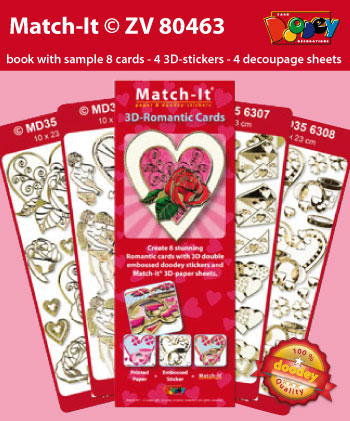 ZV80463 Set Booklet and Stickers Match-It 3D Romance