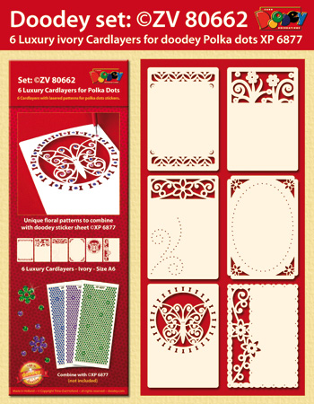 ZV80662 Set 6 Cardlayers with patterns for (floral)