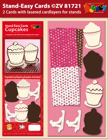 ZV81721 Set 2 Stand-Easy CupCake Cards